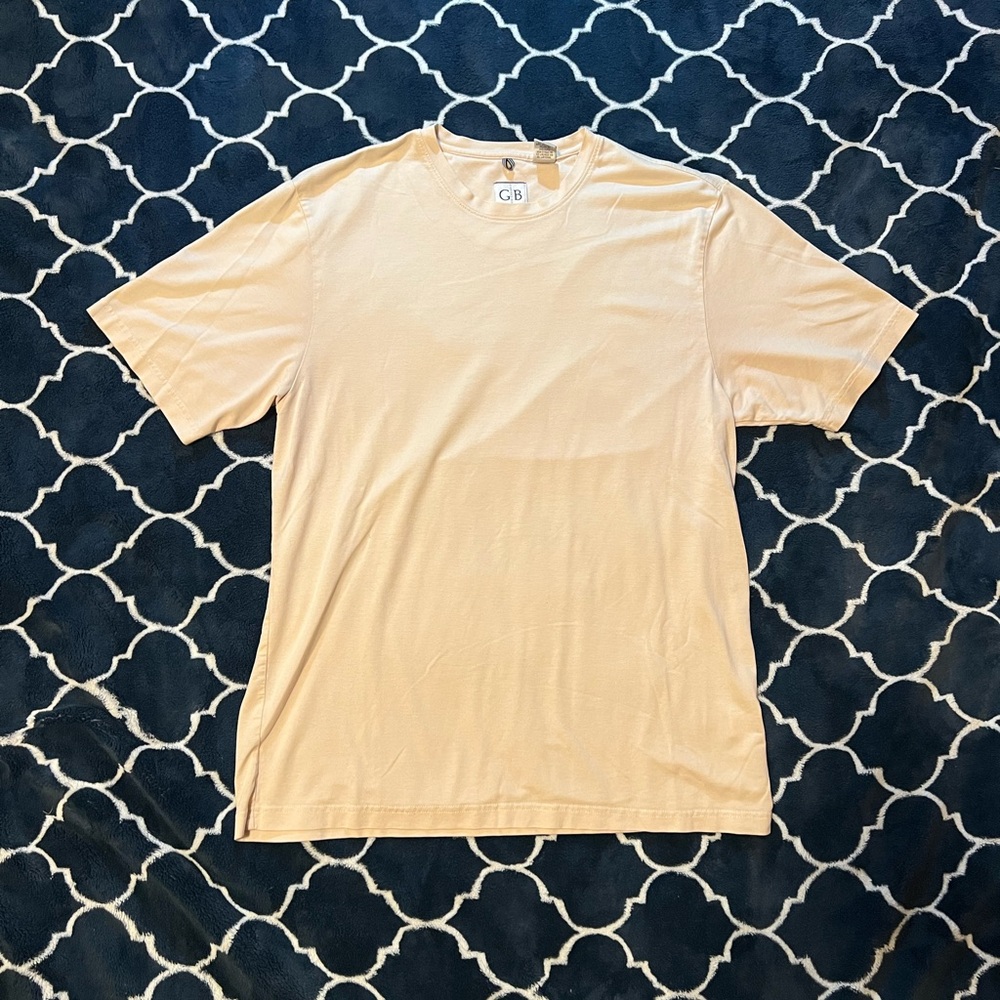 Cream and white short sleeve t-shirt